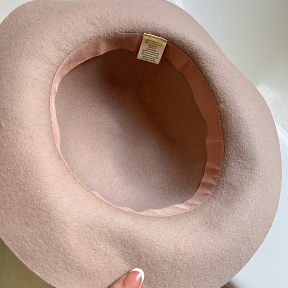 Elegant Pink and Brown Women's Fedora Hat Set Both 100% Wool - Picture 13 of 15